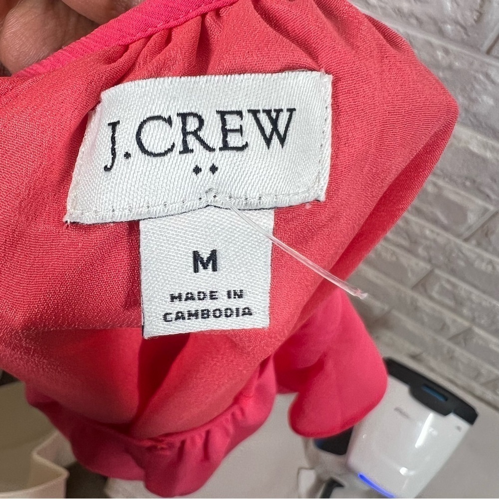 J. Crew Flutter Sleeve Keyhole Top In Guava - image 8